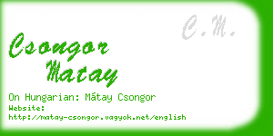 csongor matay business card