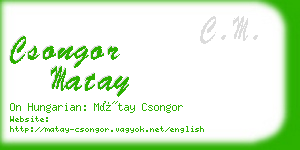 csongor matay business card